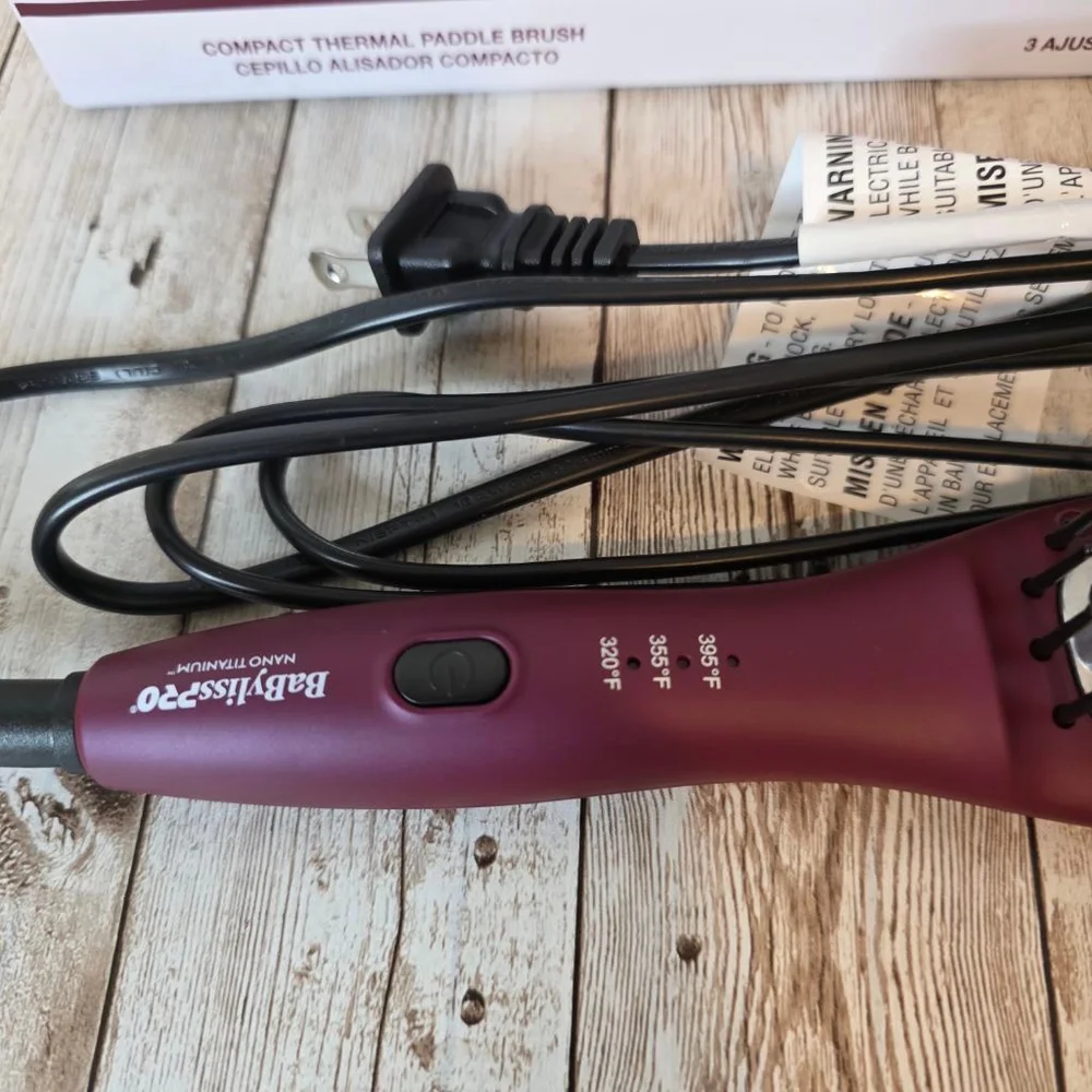Women's BaBylissPRO Nano Titanium Thermal Paddle Brush travel size